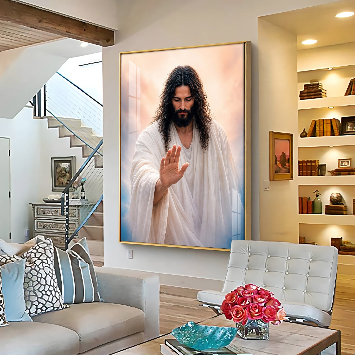 Depicting Jesus Christ Premium Acrylic Vertical Wall Art
