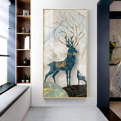 Pair Of Two Deer Premium Acrylic Vertical Wall Art