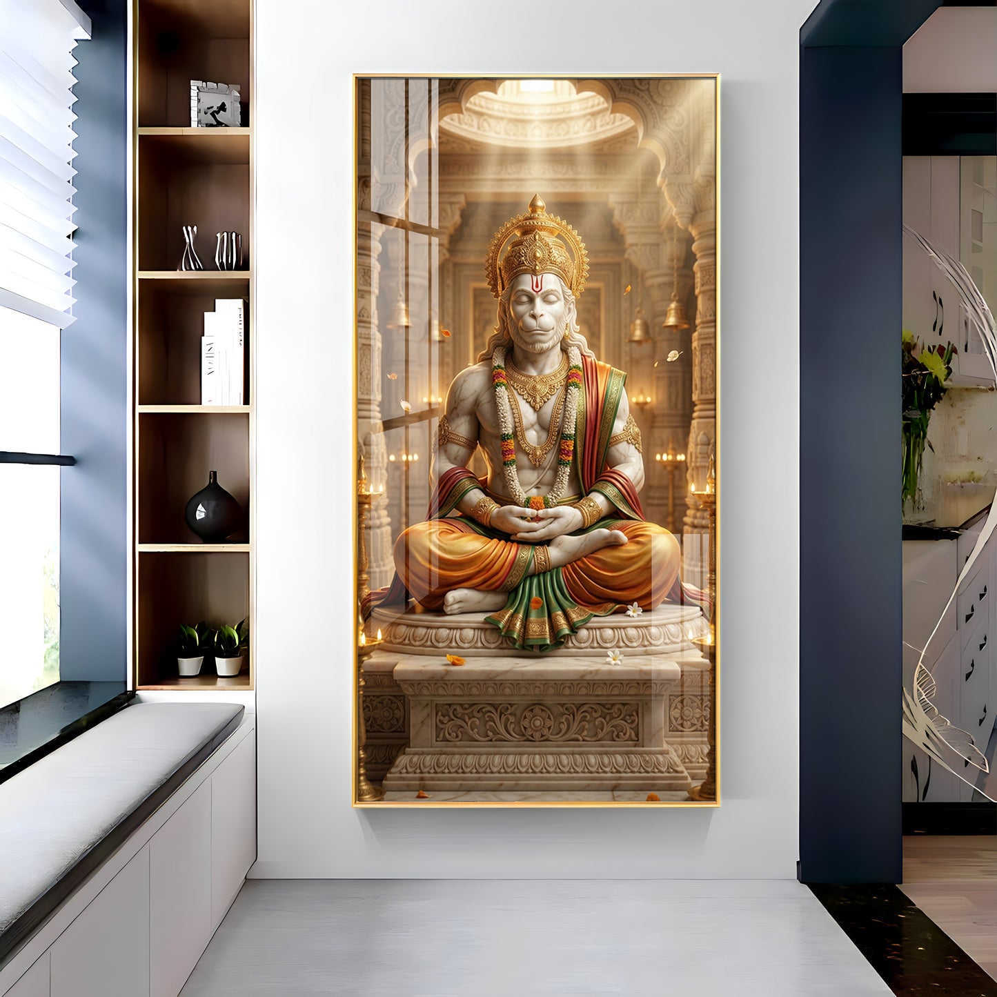 Divine Hanuman Ji Essence Premium Acrylic Vertical Wall Art