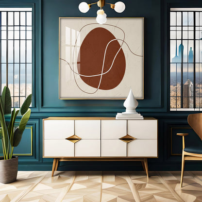 Minimalist Eggscape Premium Acrylic Square Wall Art