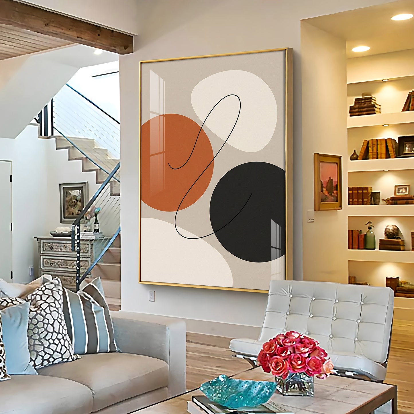 Circle Symphony Premium Acrylic Vertical Wall Art