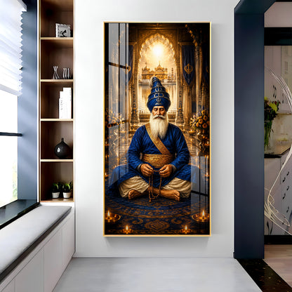 Divine Baba Deep Singh Ji Premium Acrylic Vertical Wall Art