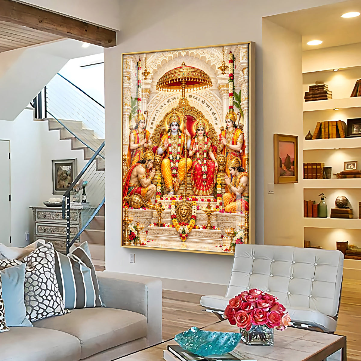 Ram Darbar Premium Acrylic Vertical Wall Art