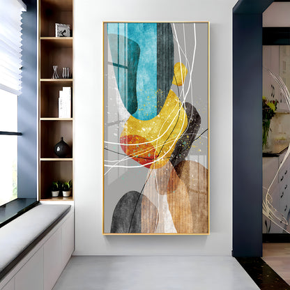 Abstract Textured Elements Premium Acrylic Vertical Wall Art