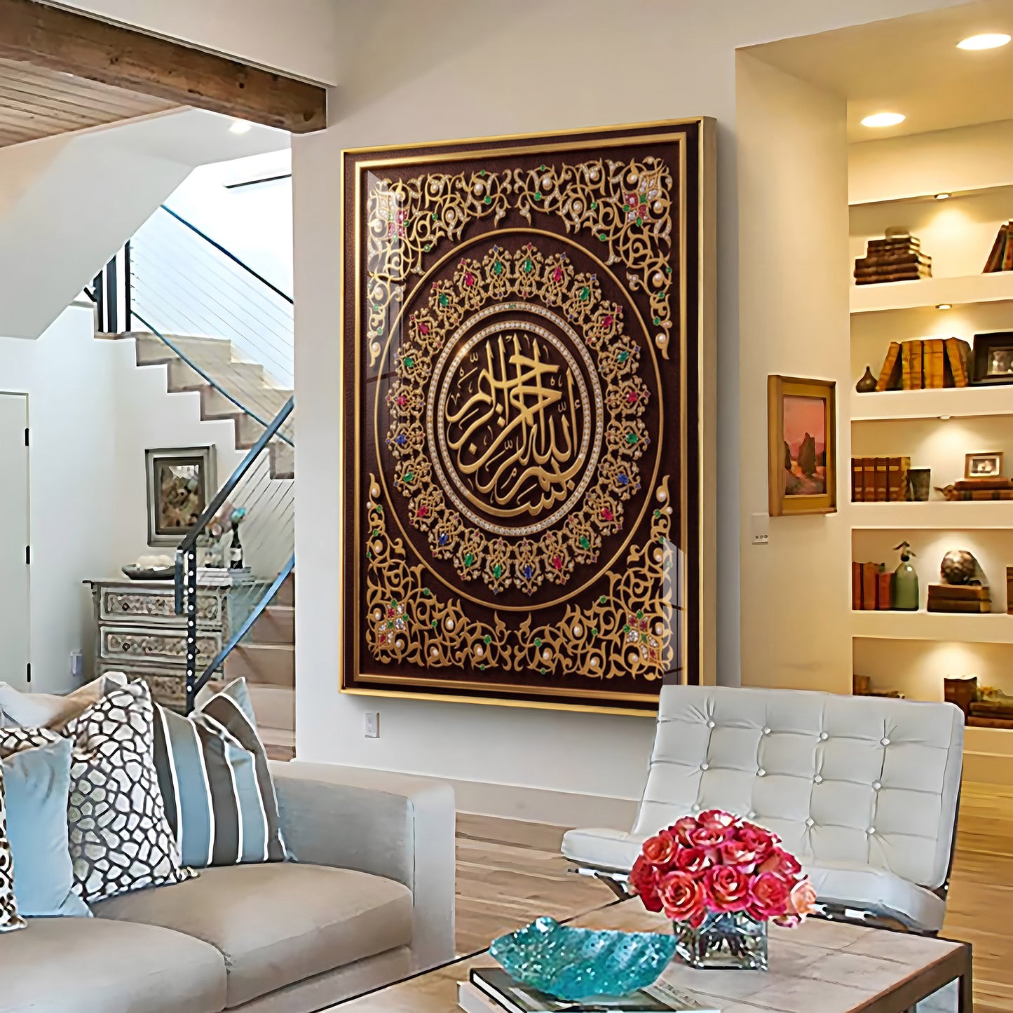 Depicts The Basmala Premium Acrylic Vertical Wall Art