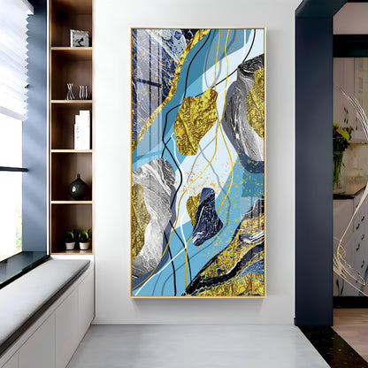 Azure Elegance Premium Acrylic Vertical Wall Art