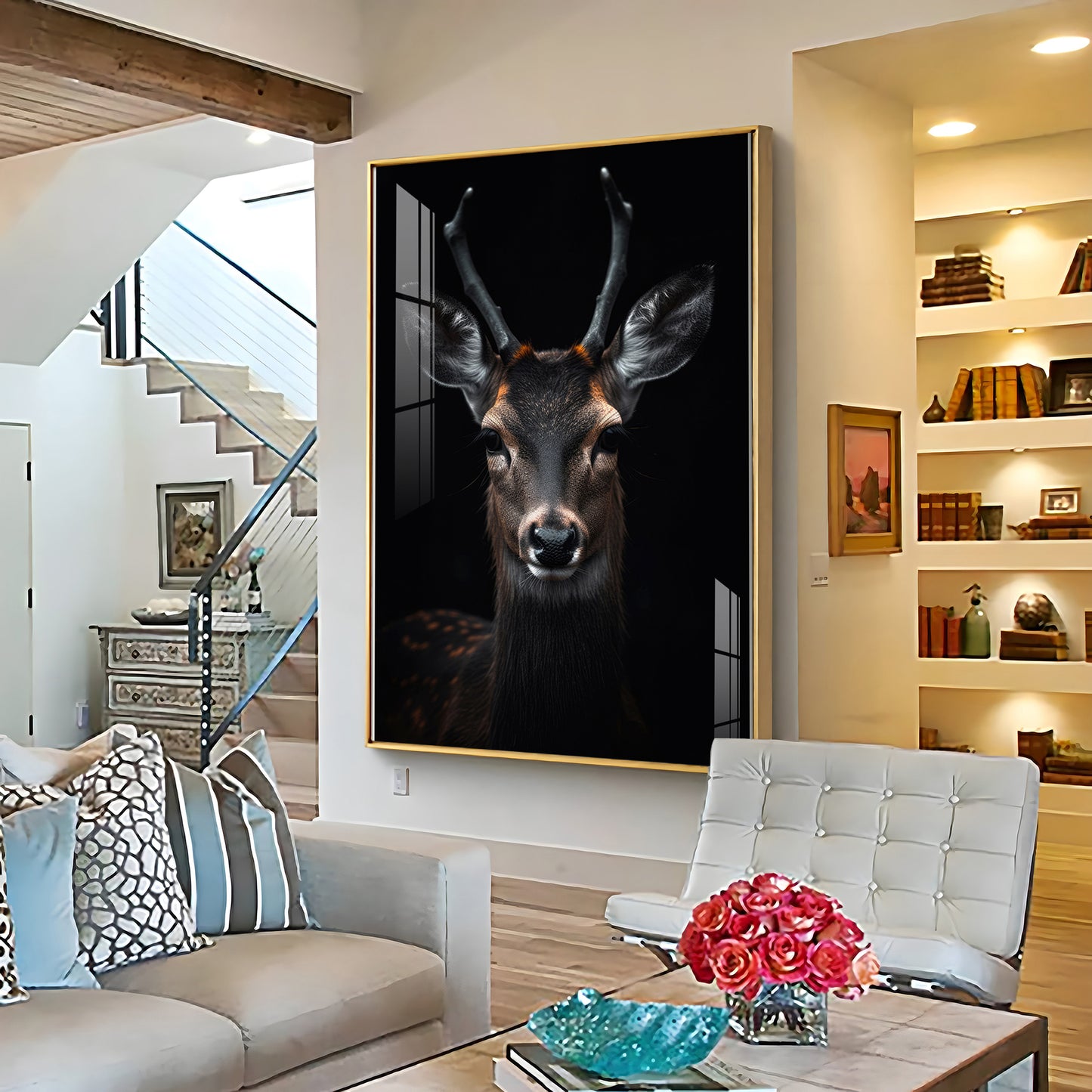Sambar Deer Premium Acrylic Vertical Wall Art