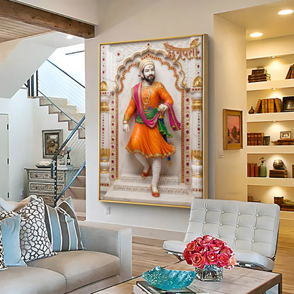 Royal Shivaji Maharaj Premium Acrylic Vertical Wall Art