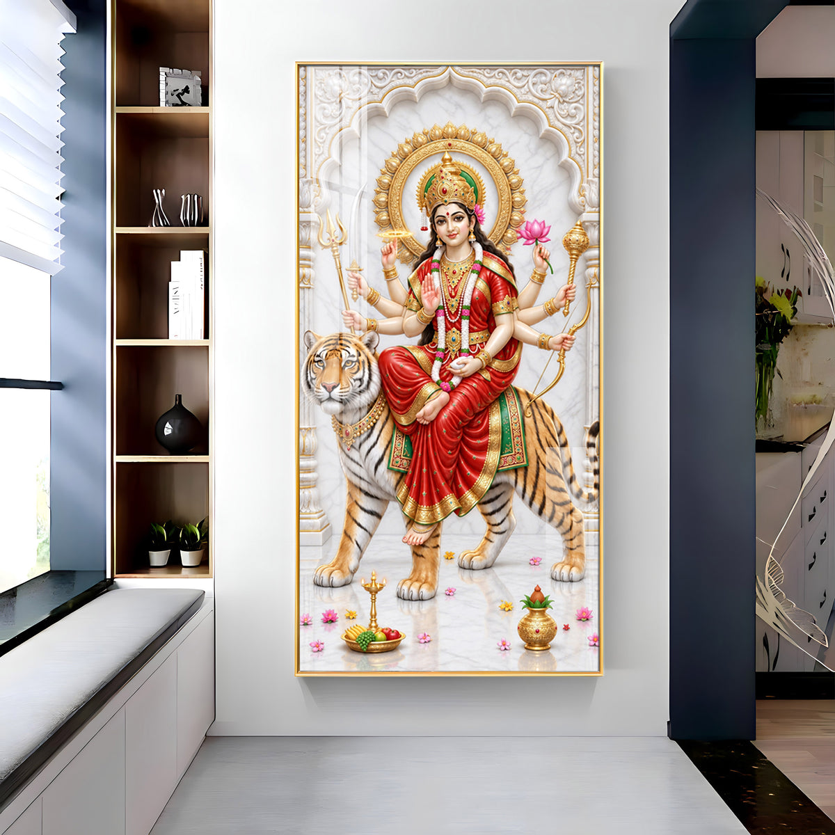 Maa Ambika Premium Acrylic Vertical Wall Art
