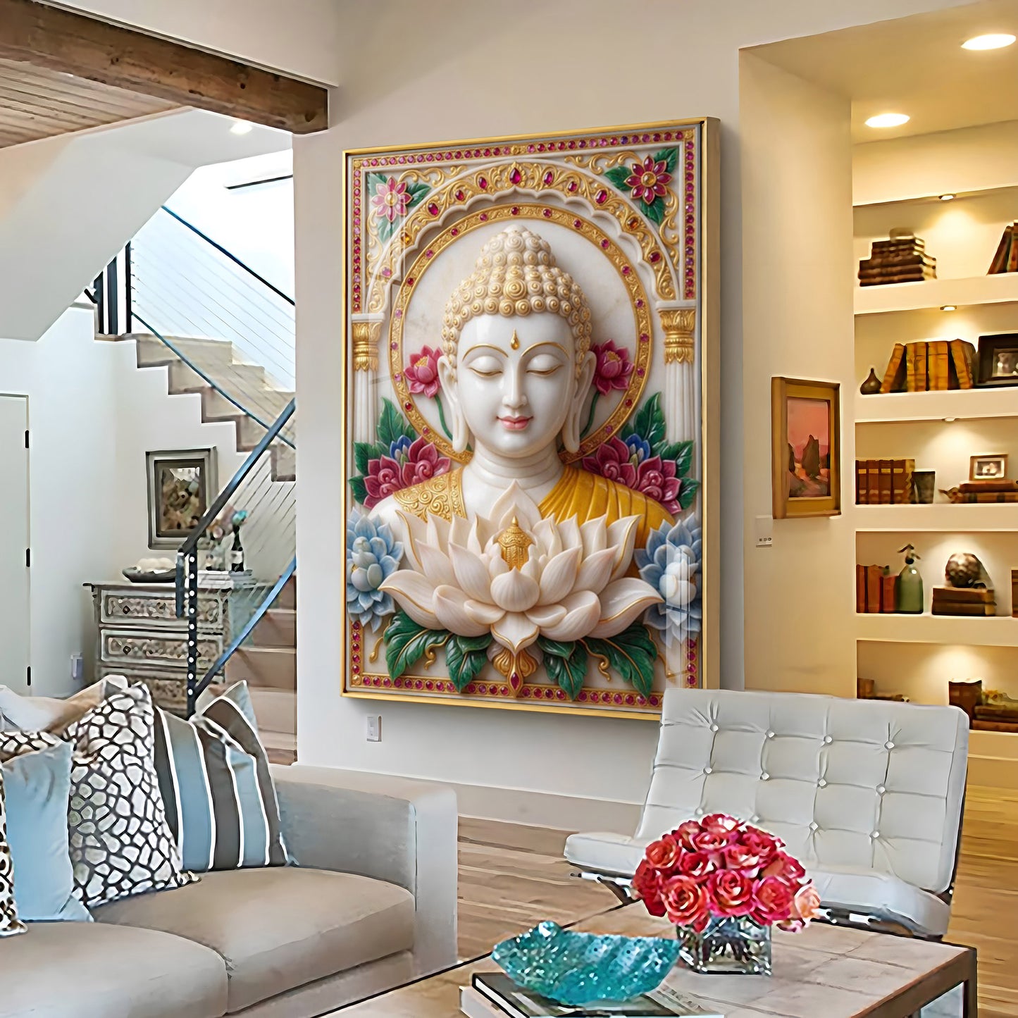 Inner Radiance Peace Of Buddha Premium Acrylic Vertical Wall Art