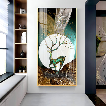 Majestic Deer Haven Premium Acrylic Vertical Wall Art