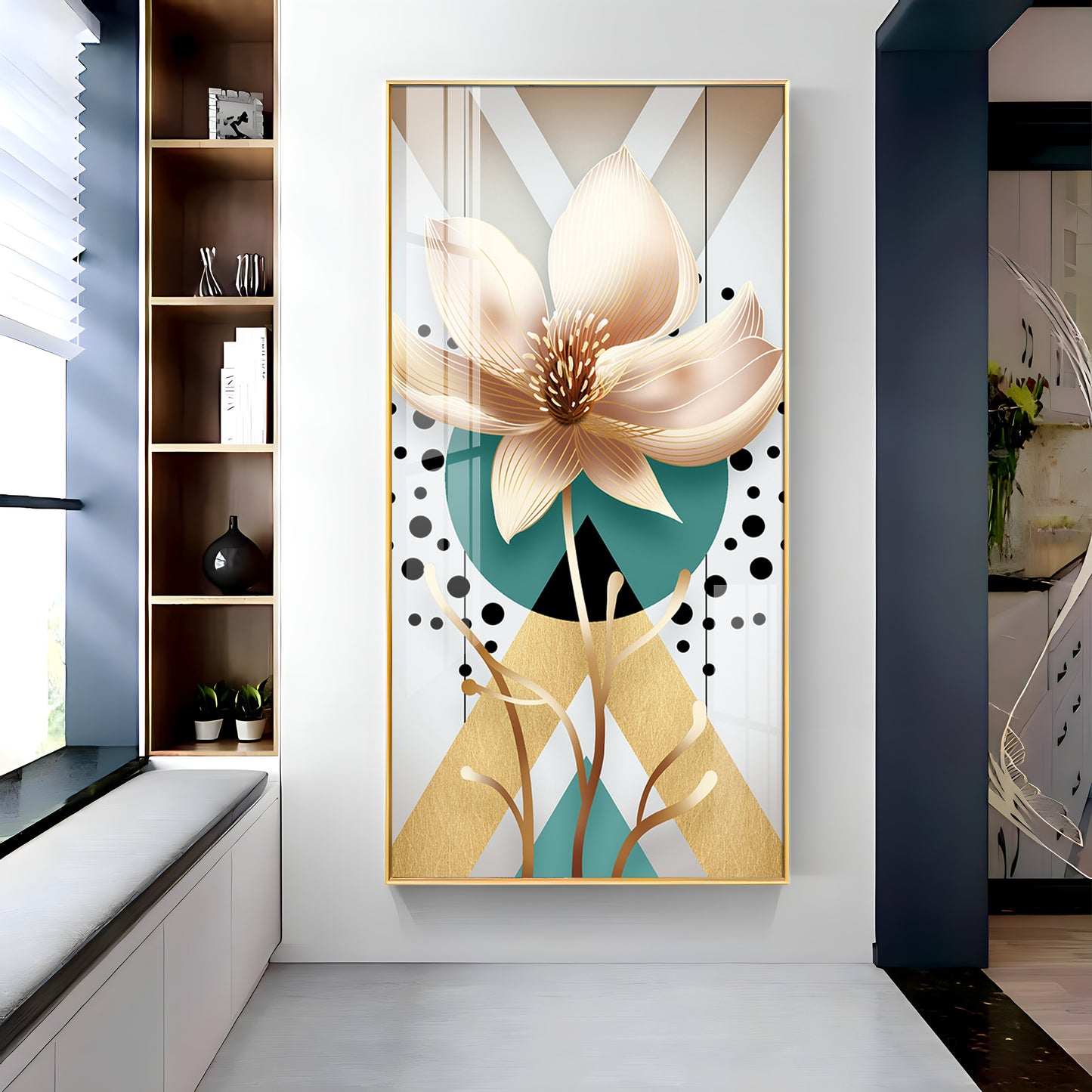 Abstract Flower Premium Acrylic Vertical Wall Art