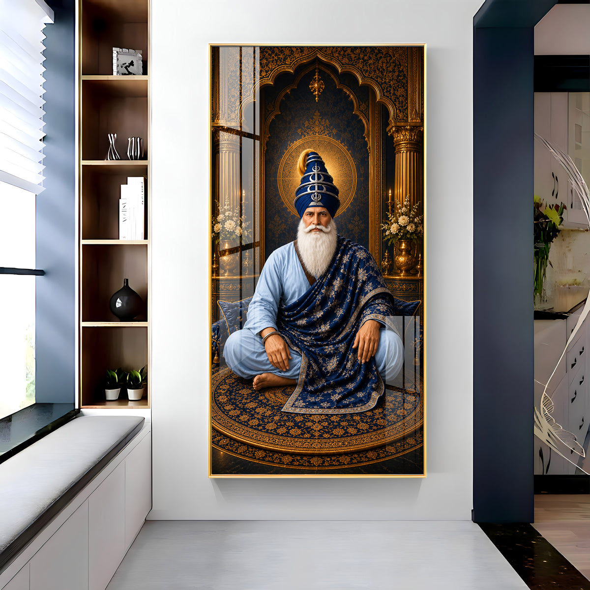 Spiritual Guru Hargobind Ji Premium Acrylic Vertical Wall Art