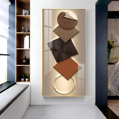 Elegant Geometry Abstract Design Premium Acrylic Vertical Wall Art
