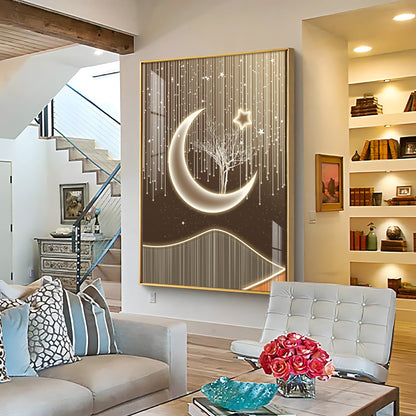 Half Moon Premium Acrylic Vertical Wall Art