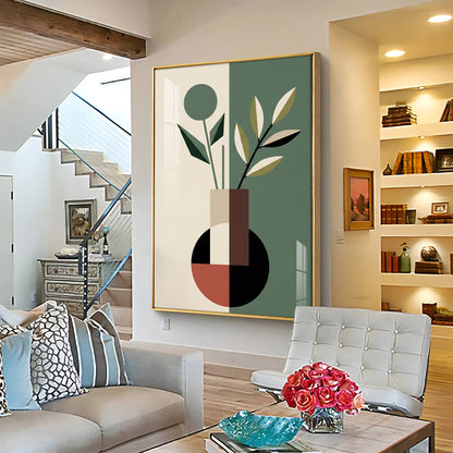 Verdant Floral Fusion Premium Acrylic Vertical Wall Art