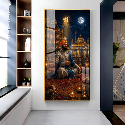 Harmandir Sahib Ji Premium Acrylic Vertical Wall Art