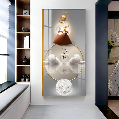 Reflective Elegance Premium Acrylic Vertical Wall Art