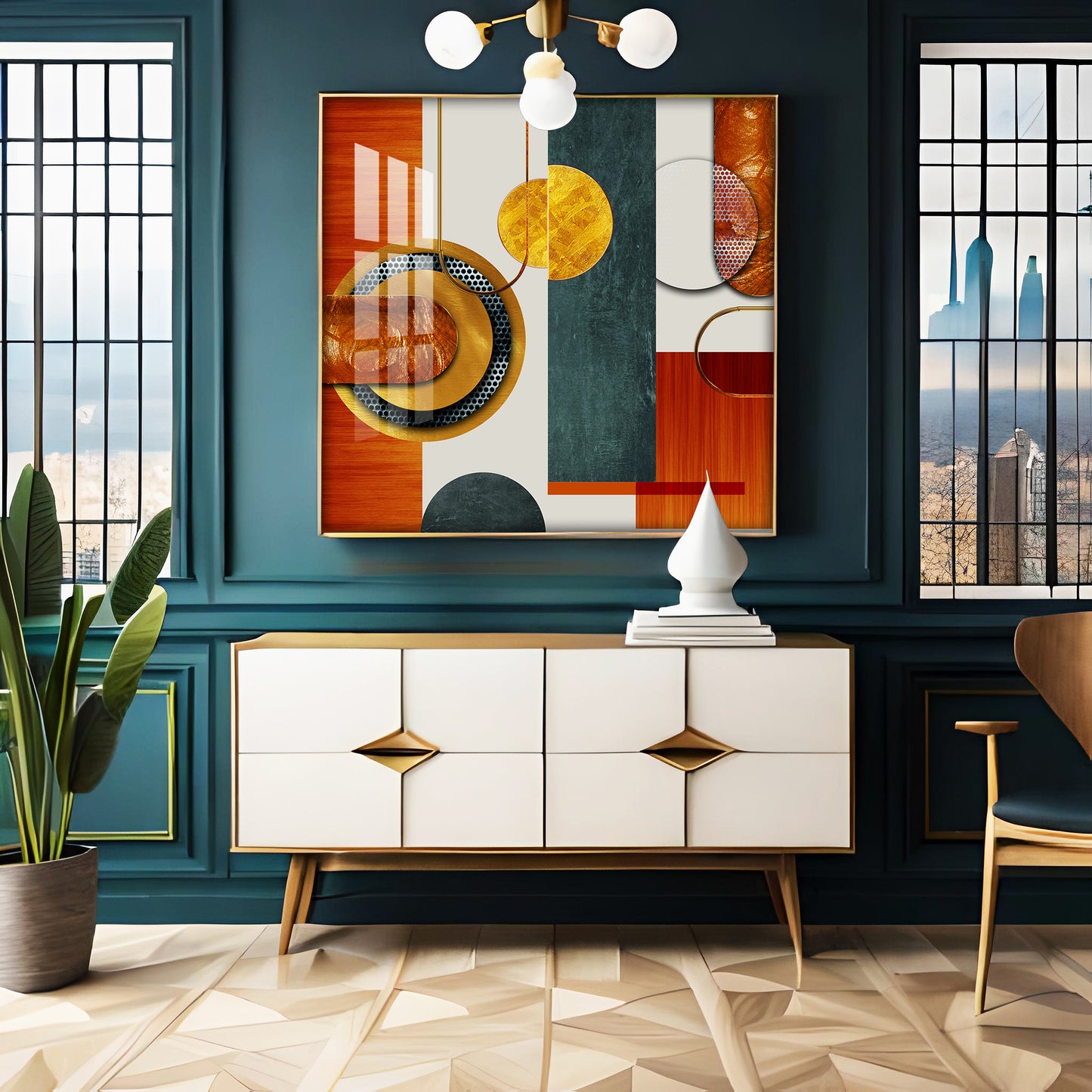 Modern Simple Style Premium Acrylic Square Wall Art