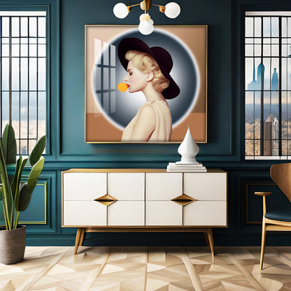 Modern Woman Premium Acrylic Square Wall Art