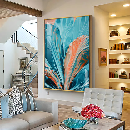 Vibrant Bloom Fusion Premium Acrylic Vertical Wall Art