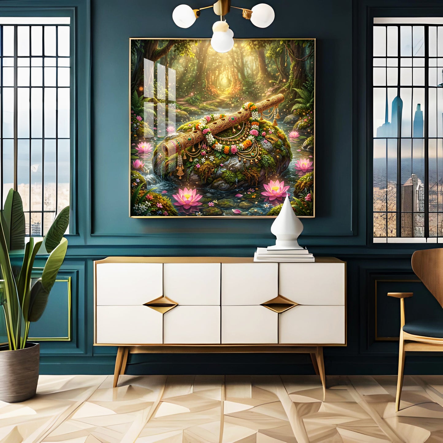 Beautiful Flute Premium Acrylic Square Wall Art