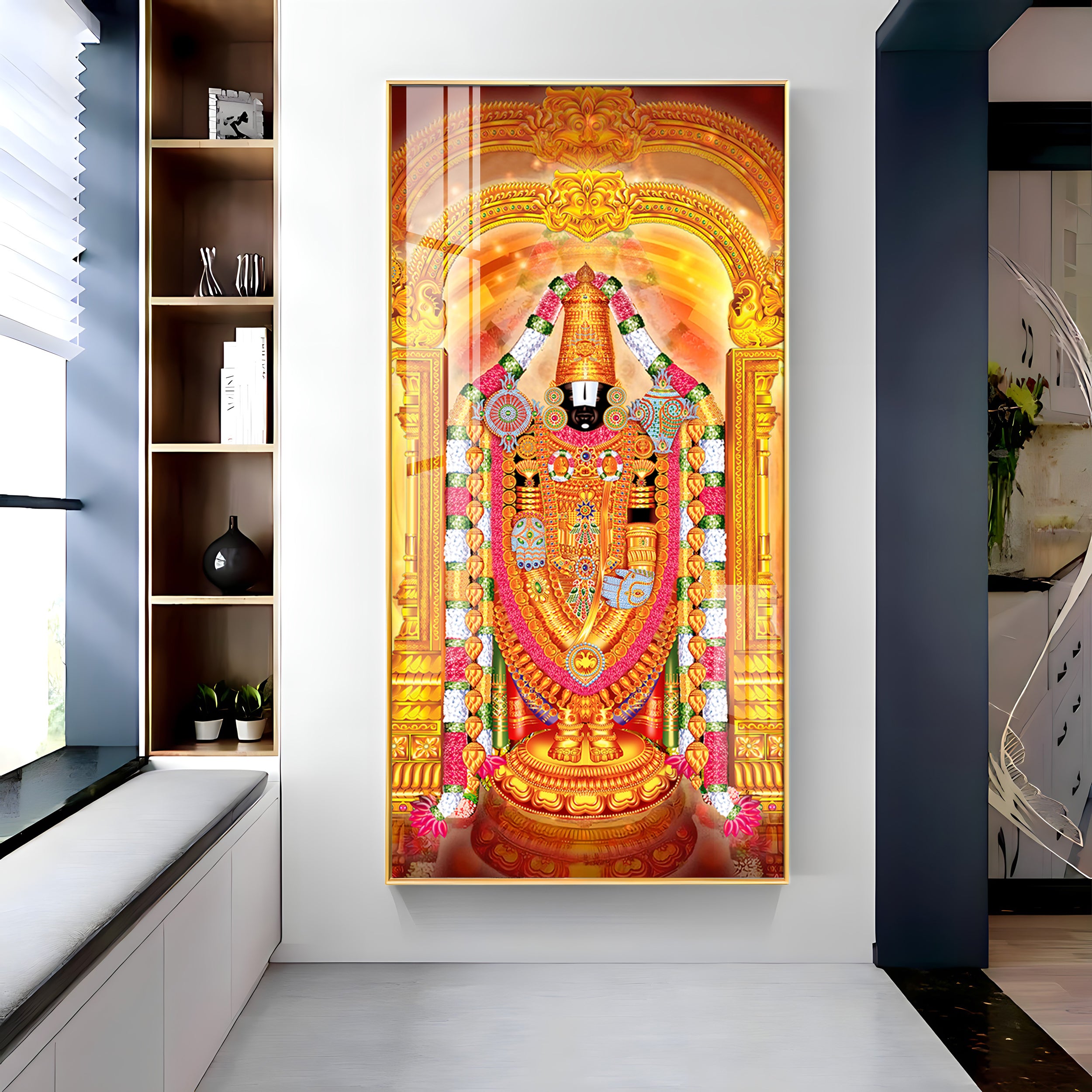 Shree Tirumala Deva Premium Acrylic Vertical Wall Art