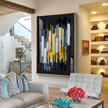 Geometric Fusion Premium Acrylic Vertical Wall Art