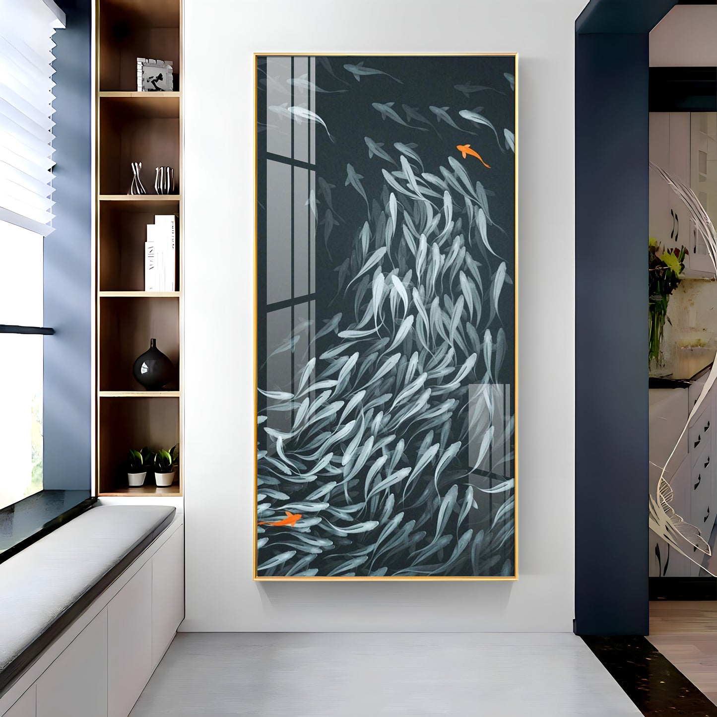 Fish Aquatic Harmony Premium Acrylic Vertical Wall Art