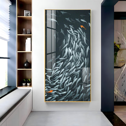 Fish Aquatic Harmony Premium Acrylic Vertical Wall Art