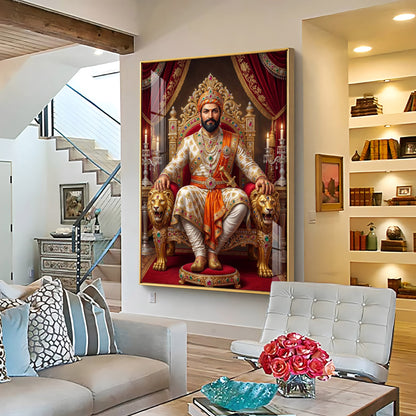 Chhatrapati Shivaji Maharaj Premium Acrylic Vertical Wall Art