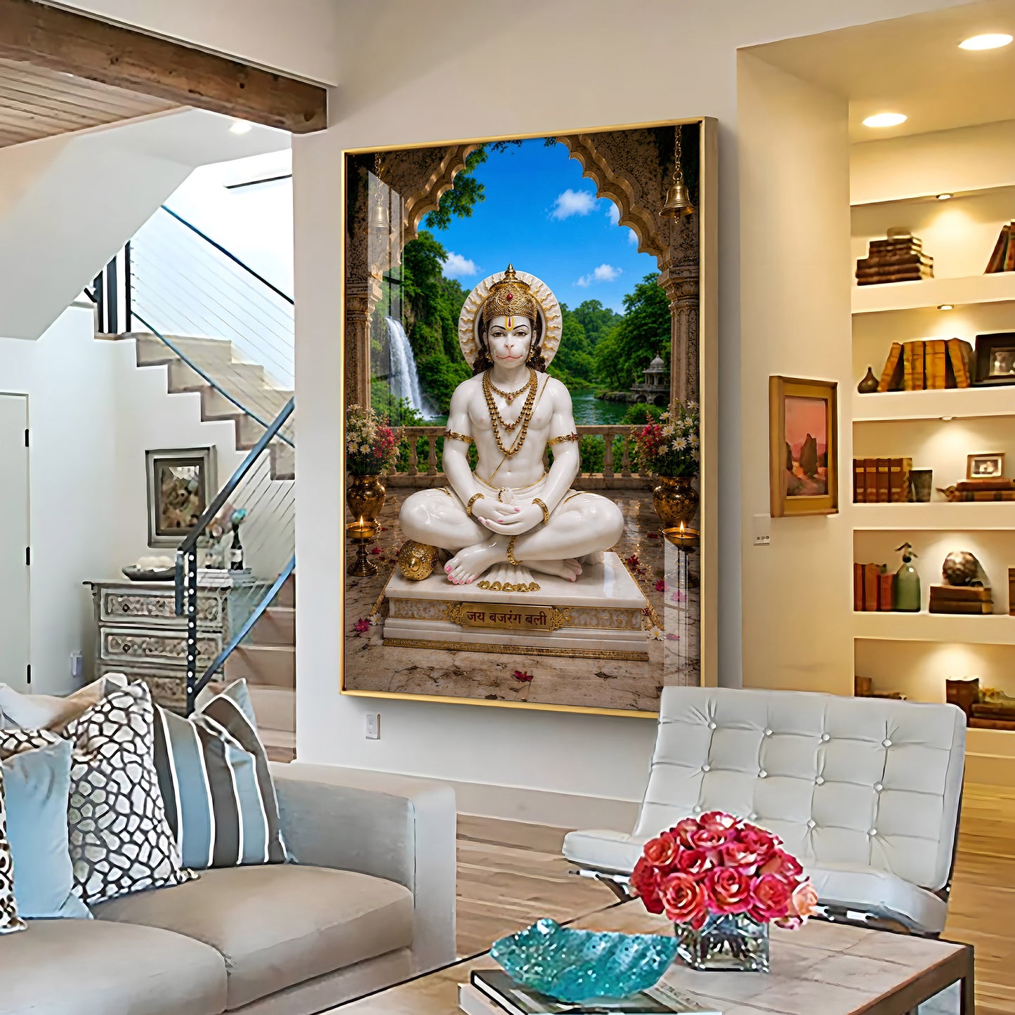 Ram Dutt Hanuman Ji Premium Acrylic Vertical Wall Art