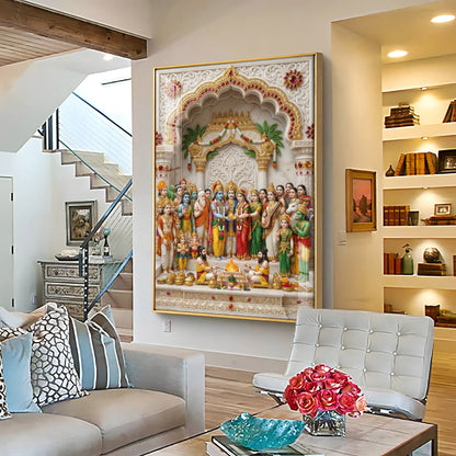 Jay Shri Ram Darbar Premium Acrylic Vertical Wall Art
