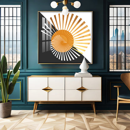 Spiral Or Sunburst Pattern Premium Acrylic Square Wall Art