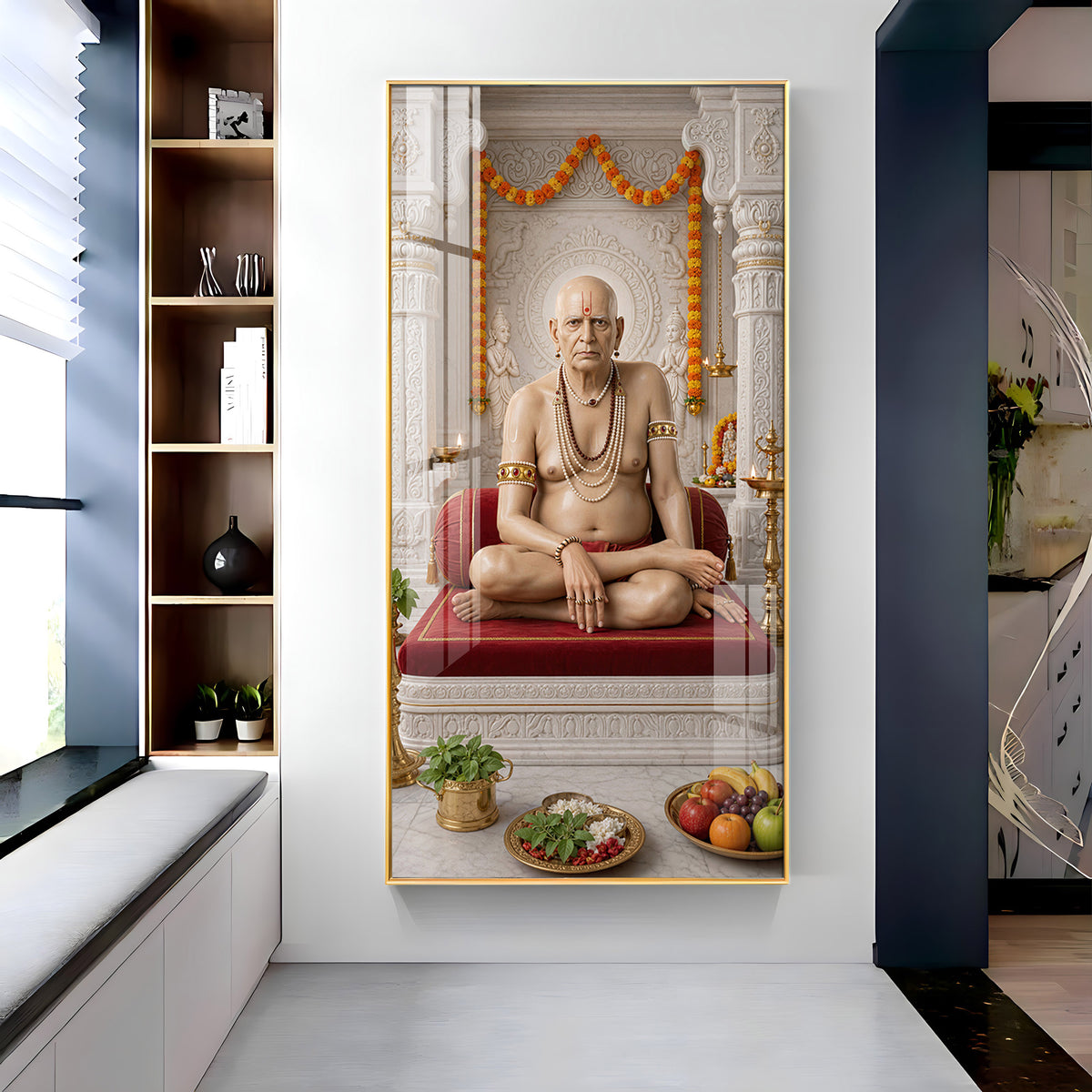 Swami Samarth Premium Acrylic Vertical Wall Art