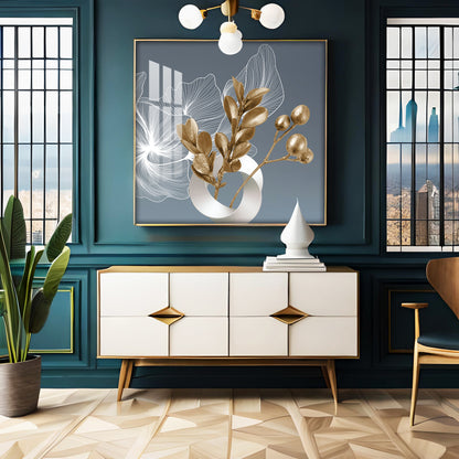 Nordic Golden Minimalism Premium Acrylic Square Wall Art