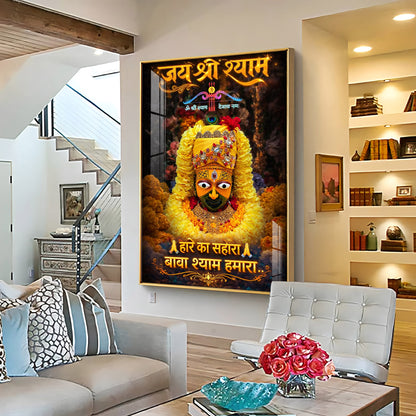 God Khatu Shyam Ji Premium Acrylic Vertical Wall Art