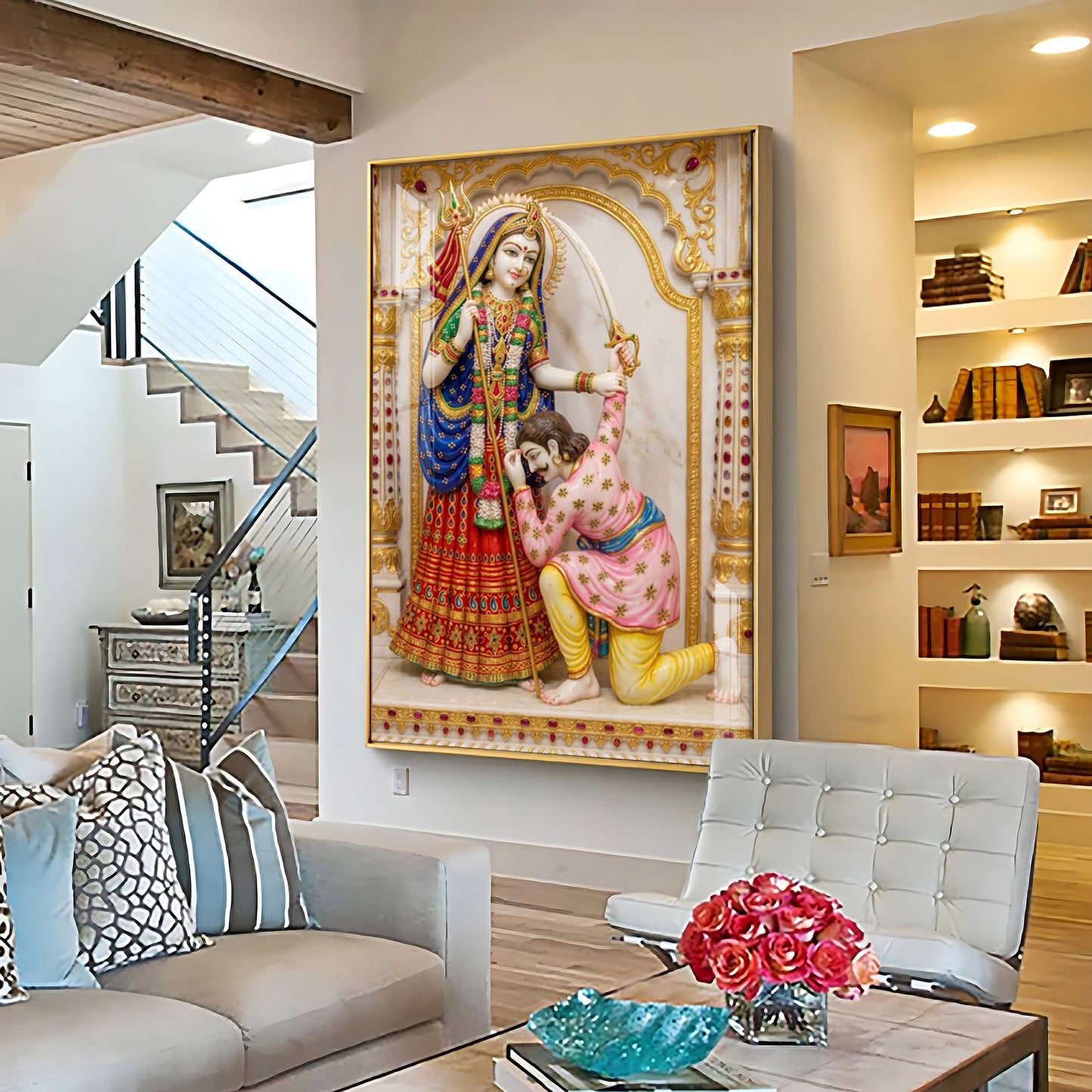 Hindu goddess Khodiyar Mata Premium Acrylic Vertical Wall Art