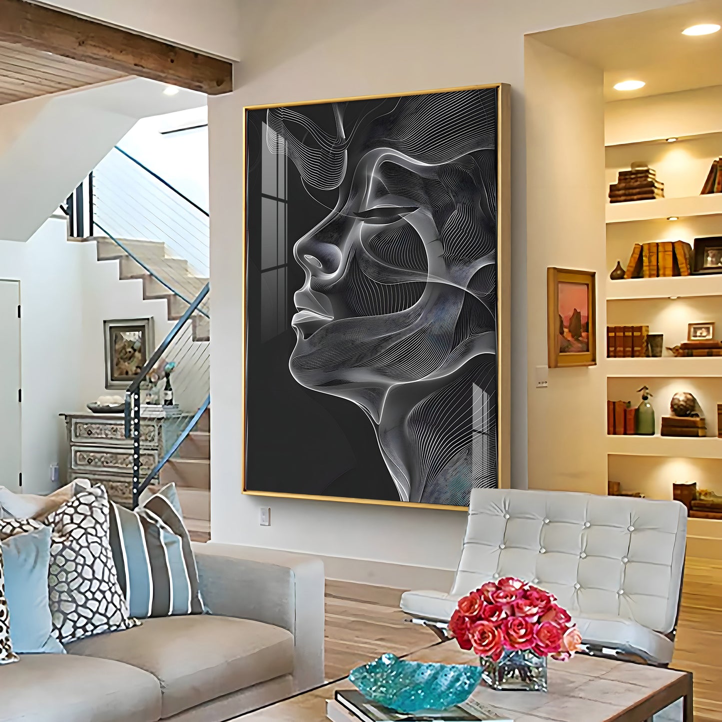 Black & White Beauty Premium Acrylic Vertical Wall Art