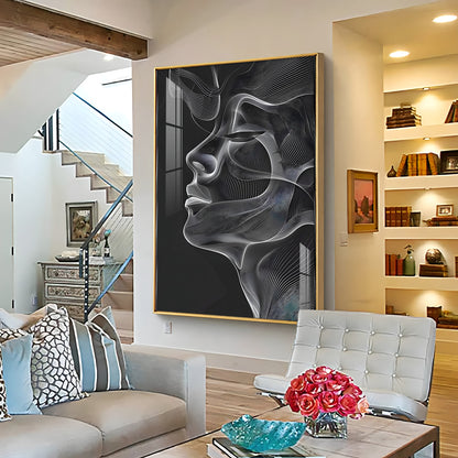 Black & White Beauty Premium Acrylic Vertical Wall Art