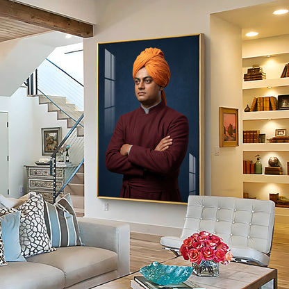 Shri Swami Vivekanand Premium Acrylic Vertical Wall Art