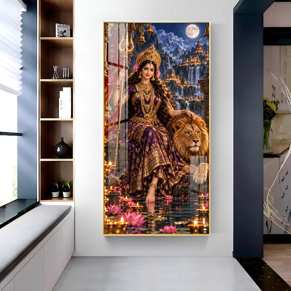 Divine Maa Jagdamba Premium Acrylic Vertical Wall Art