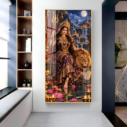 Divine Maa Jagdamba Premium Acrylic Vertical Wall Art