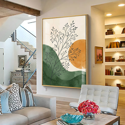 Radiant Leafscape Premium Acrylic Vertical Wall Art