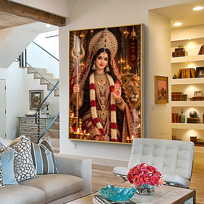 Durga Maa Premium Acrylic Vertical Wall Art
