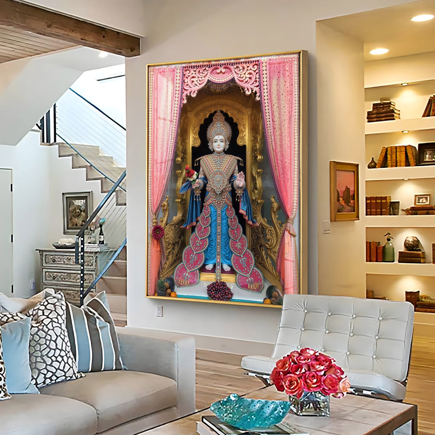 Shri Ghanshyam Maharaj Premium Acrylic Vertical Wall Art
