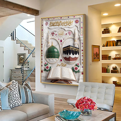 The Kaaba and The Mosque Premium Acrylic Vertical Wall Art