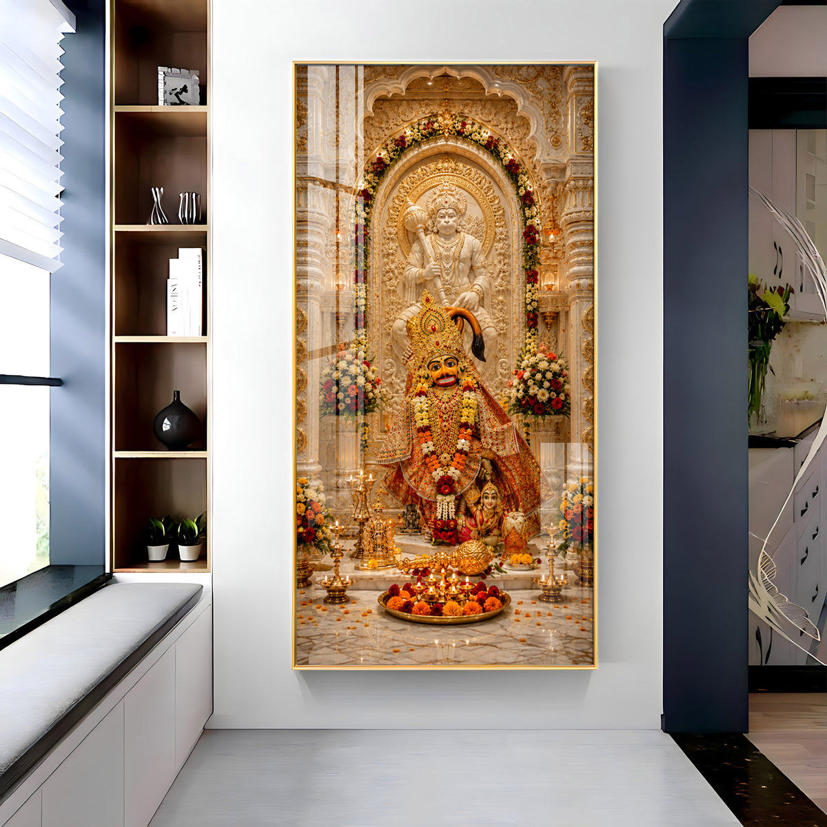 Divine Salangpur Hanumanji In Temple Premium Acrylic Vertical Wall Art
