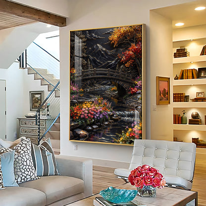 Tranquil Garden Premium Acrylic Vertical Wall Art