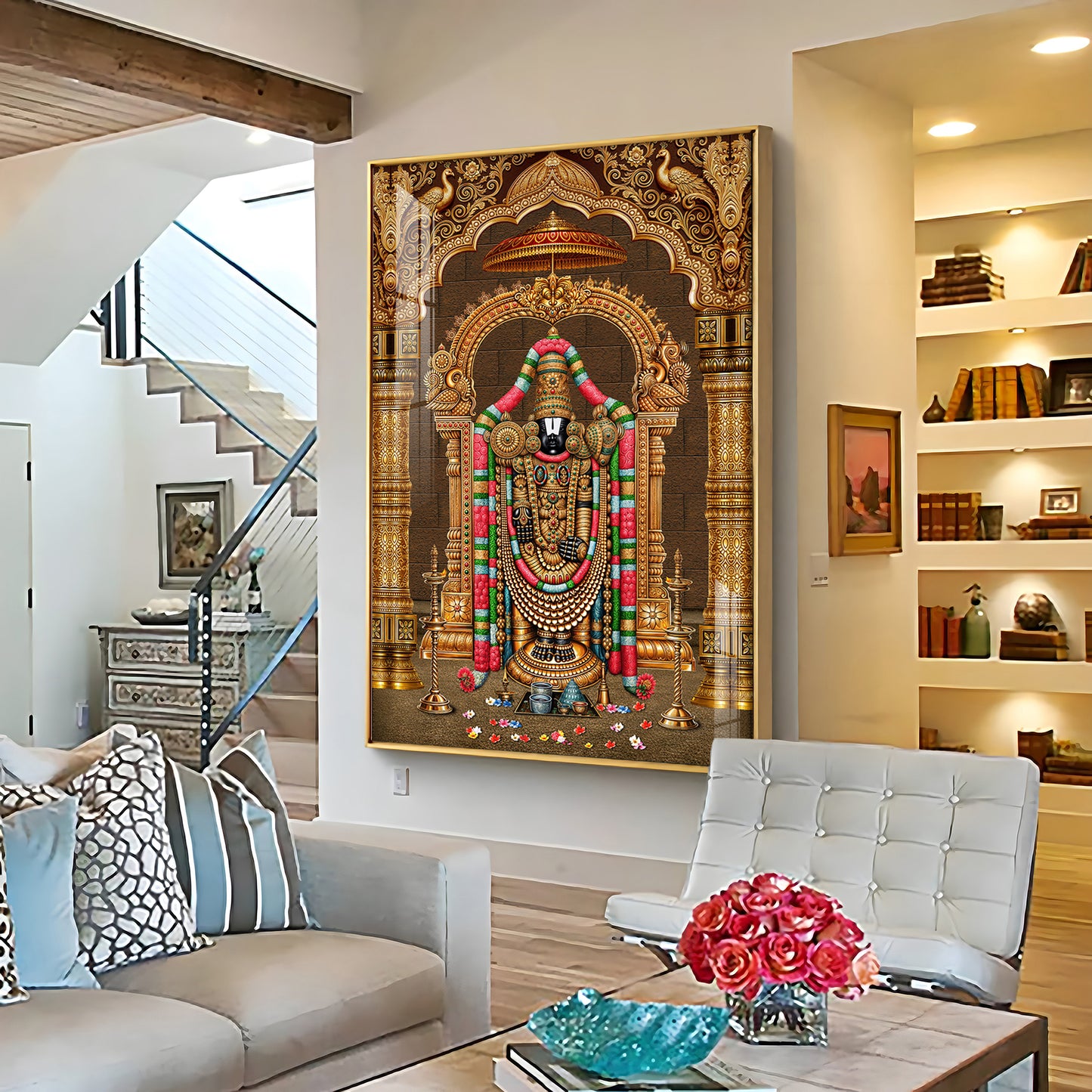 God Tirupati Balaji Premium Acrylic Vertical Wall Art